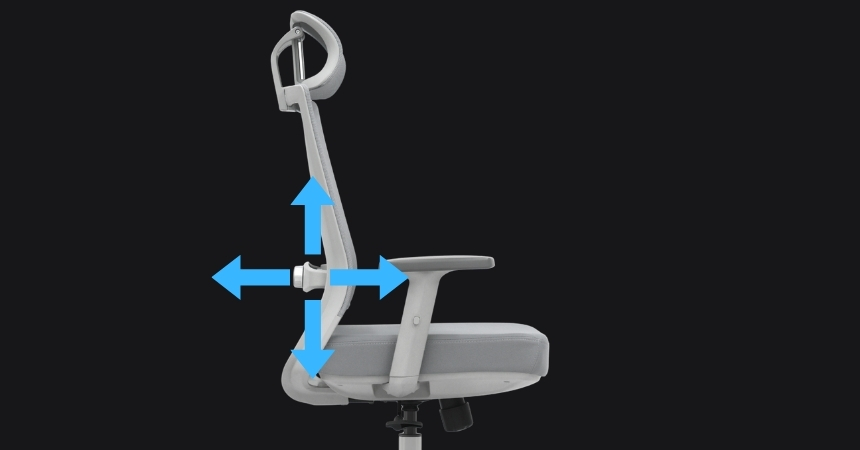 Wsparcie lędźwiowe 2D fotela NEST